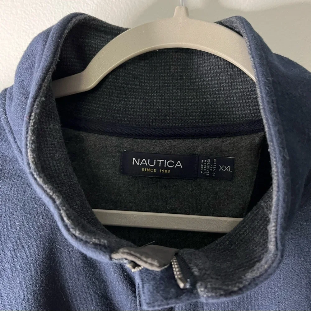 Men’s Nautica blue half zip pullover sweater size XXL